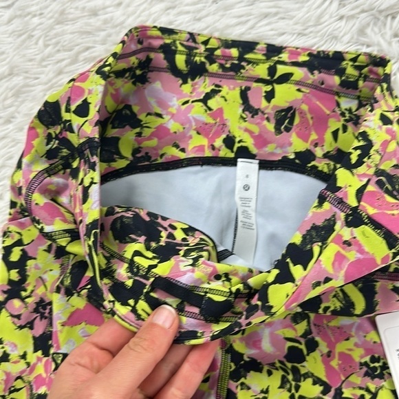 NWT Lululemon Swift Speed High-Rise Crop 21" Inflect Floral Highlight Yellow - Picture 3 of 5